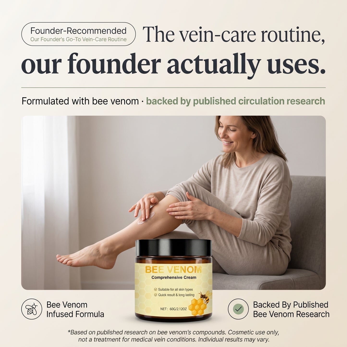 Anti Spider Vein System - Bee Venom Ointment & 8 Herbal Extracts