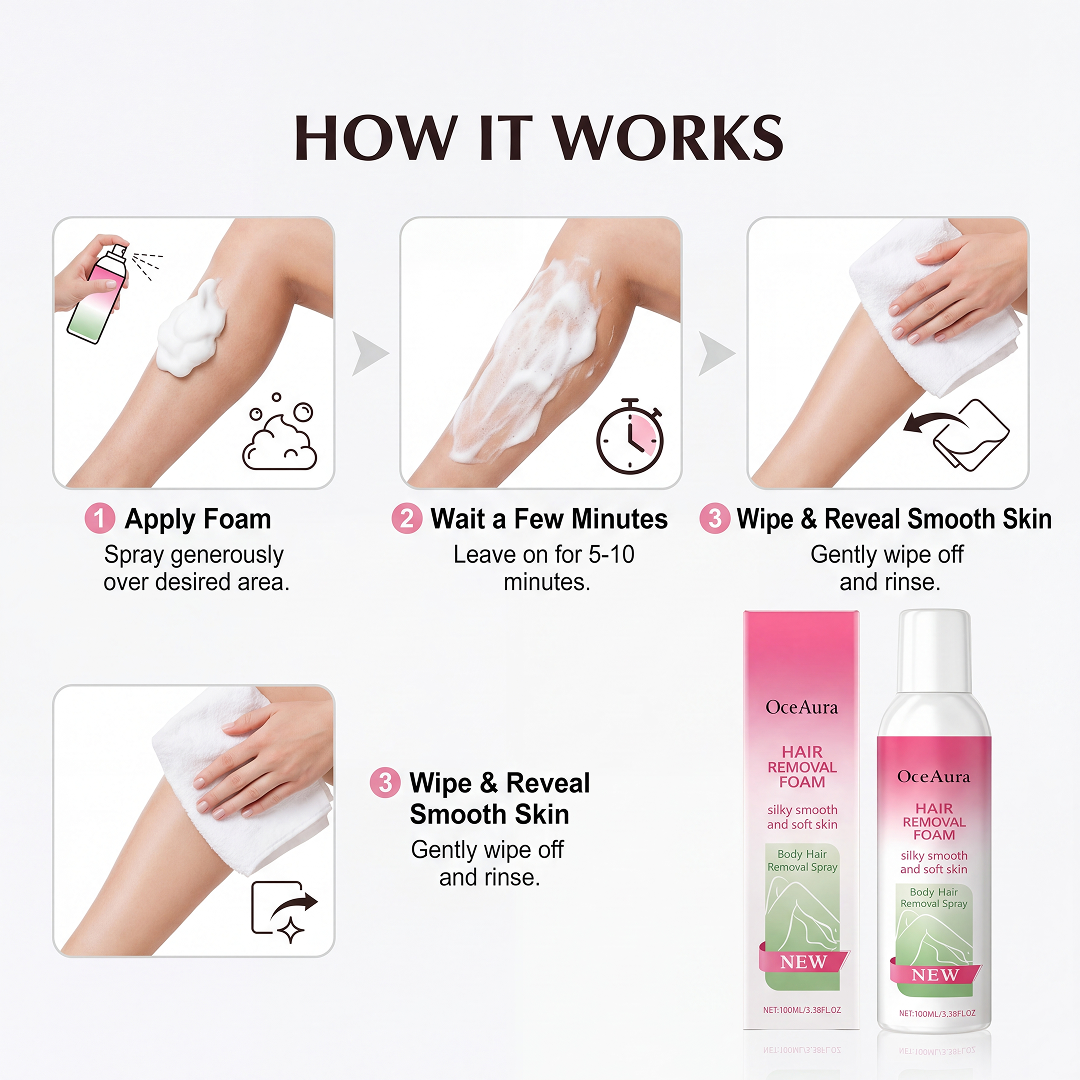 Hair removal foam