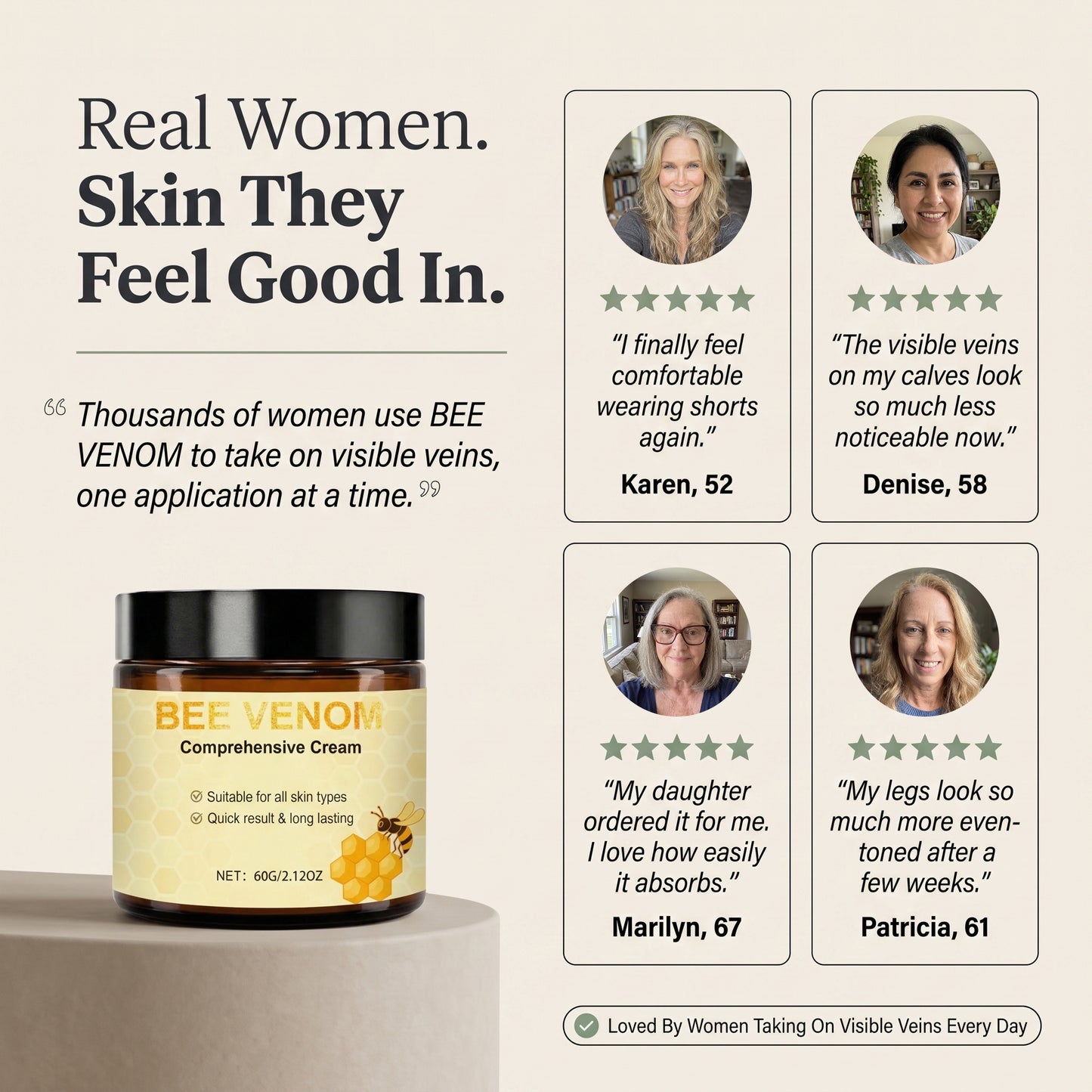 Anti Spider Vein System - Bee Venom Ointment & 8 Herbal Extracts